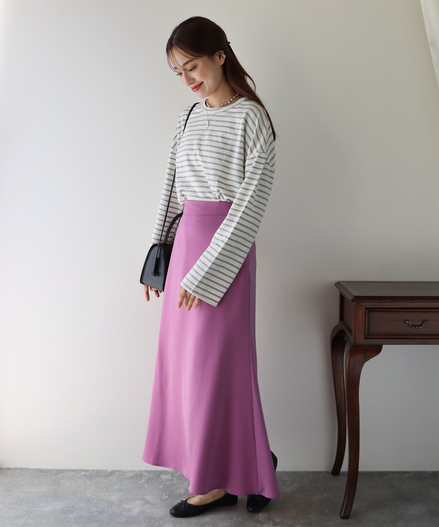 【SALE／50%OFF】サテンマーメイドスカート