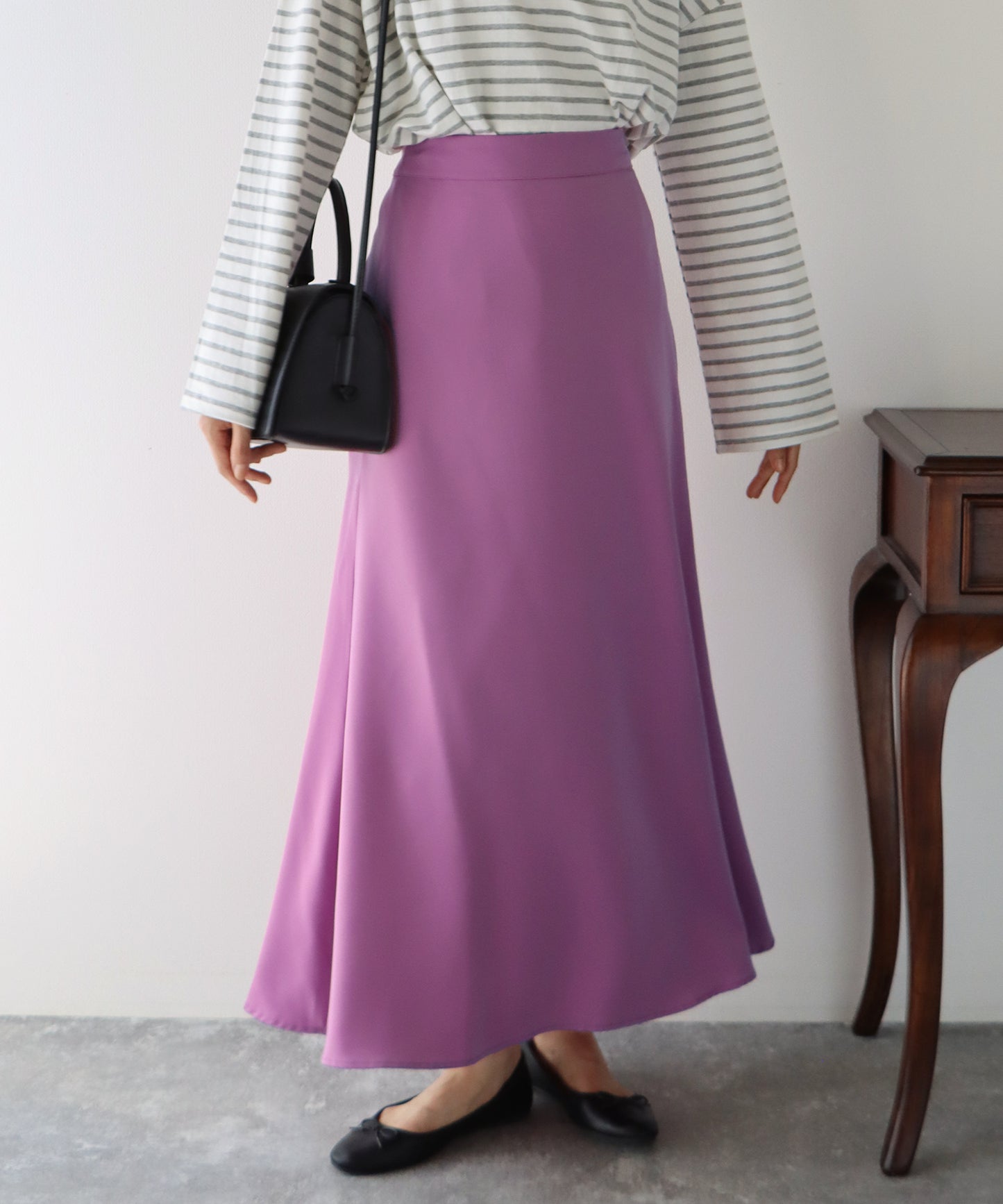 【SALE／50%OFF】サテンマーメイドスカート