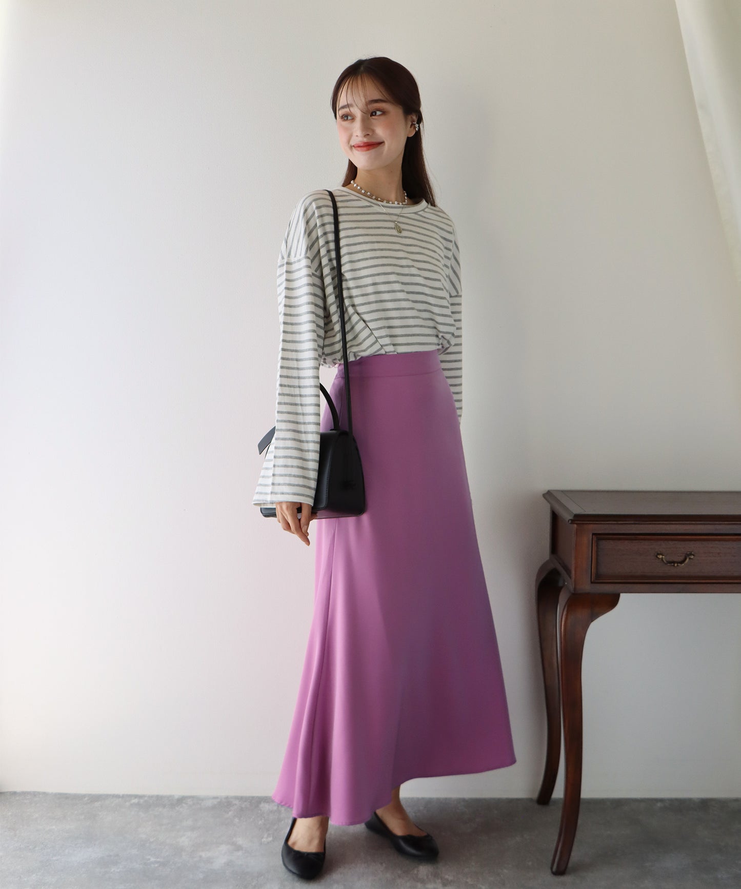 【SALE／50%OFF】サテンマーメイドスカート