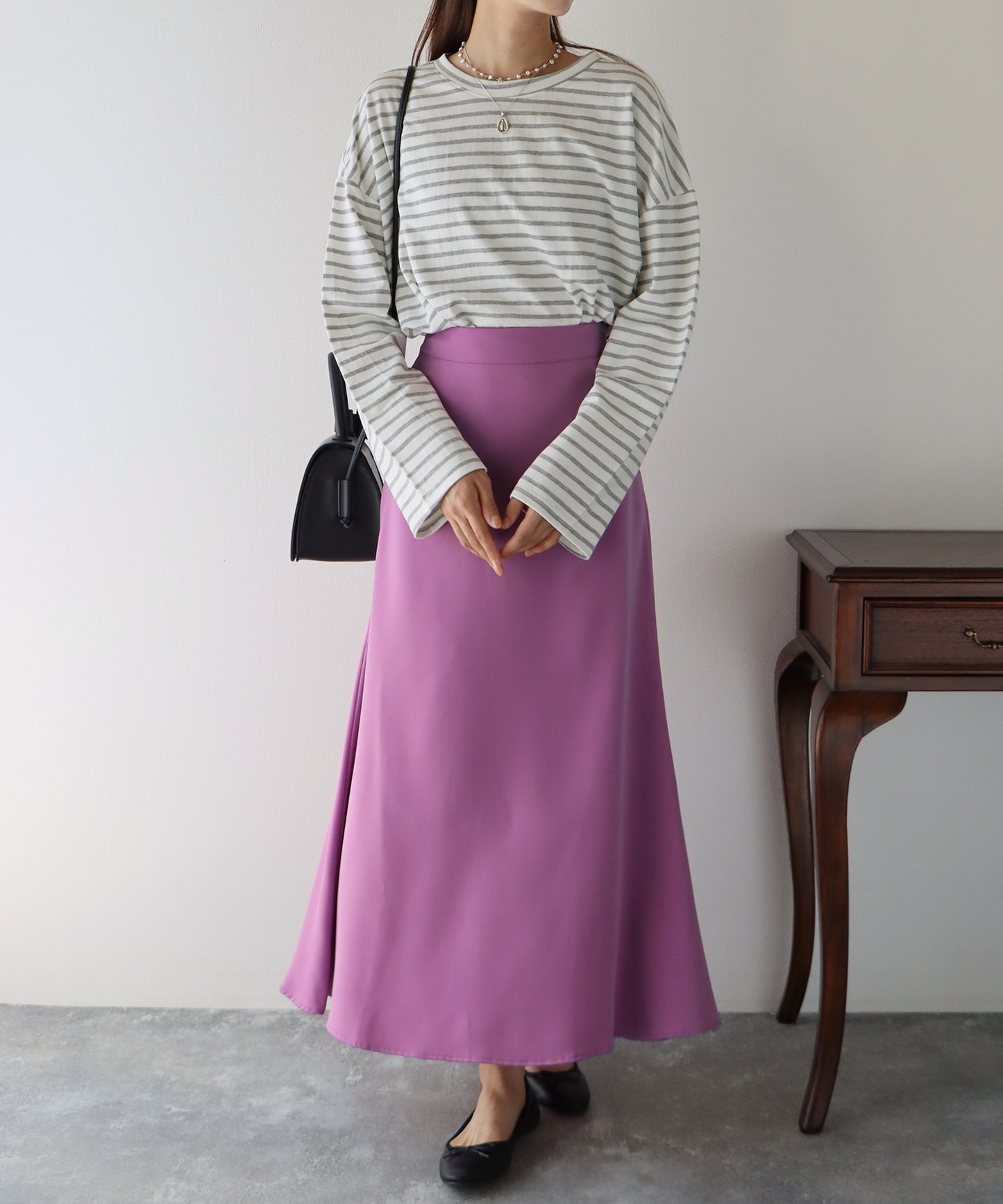 【SALE／50%OFF】サテンマーメイドスカート