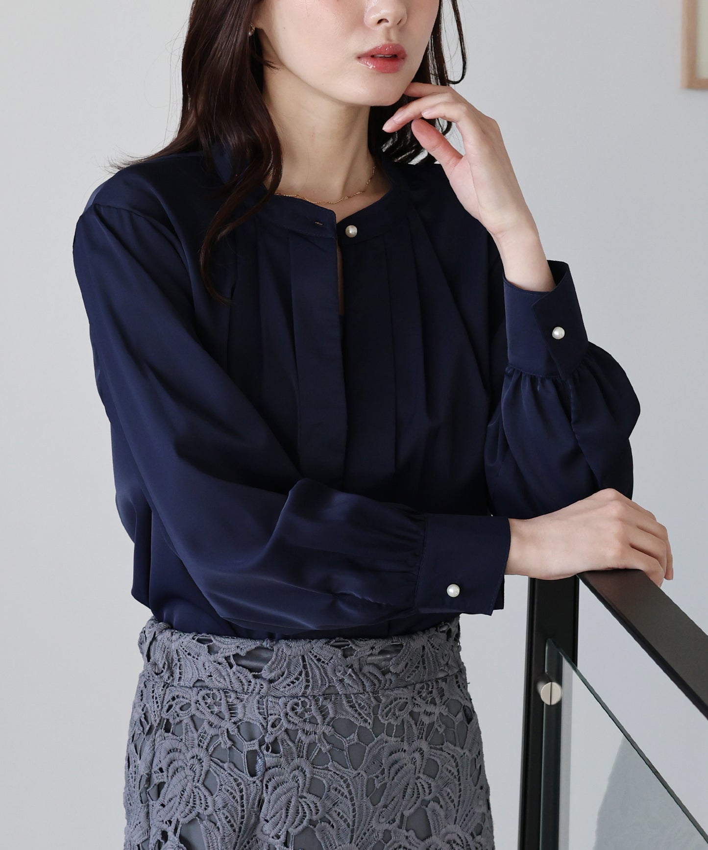 2WAYフロントタックブラウス【ネコポス】