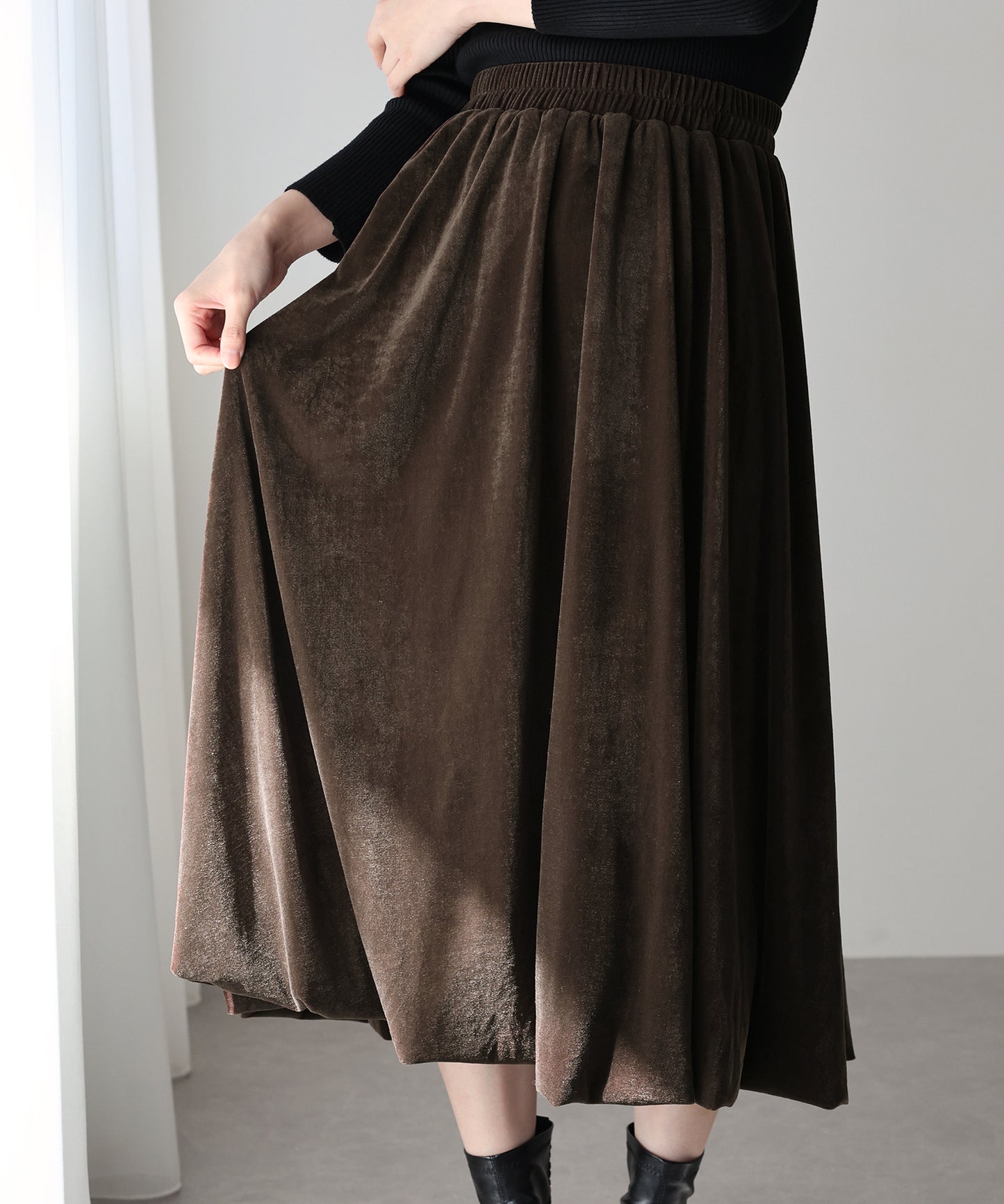 ベロアバルーンスカート