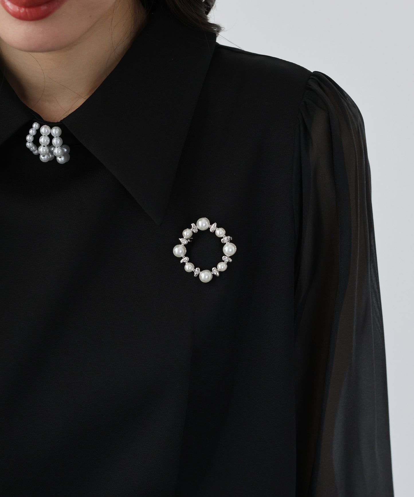 ビジュパールサークルブローチ【ネコポス】