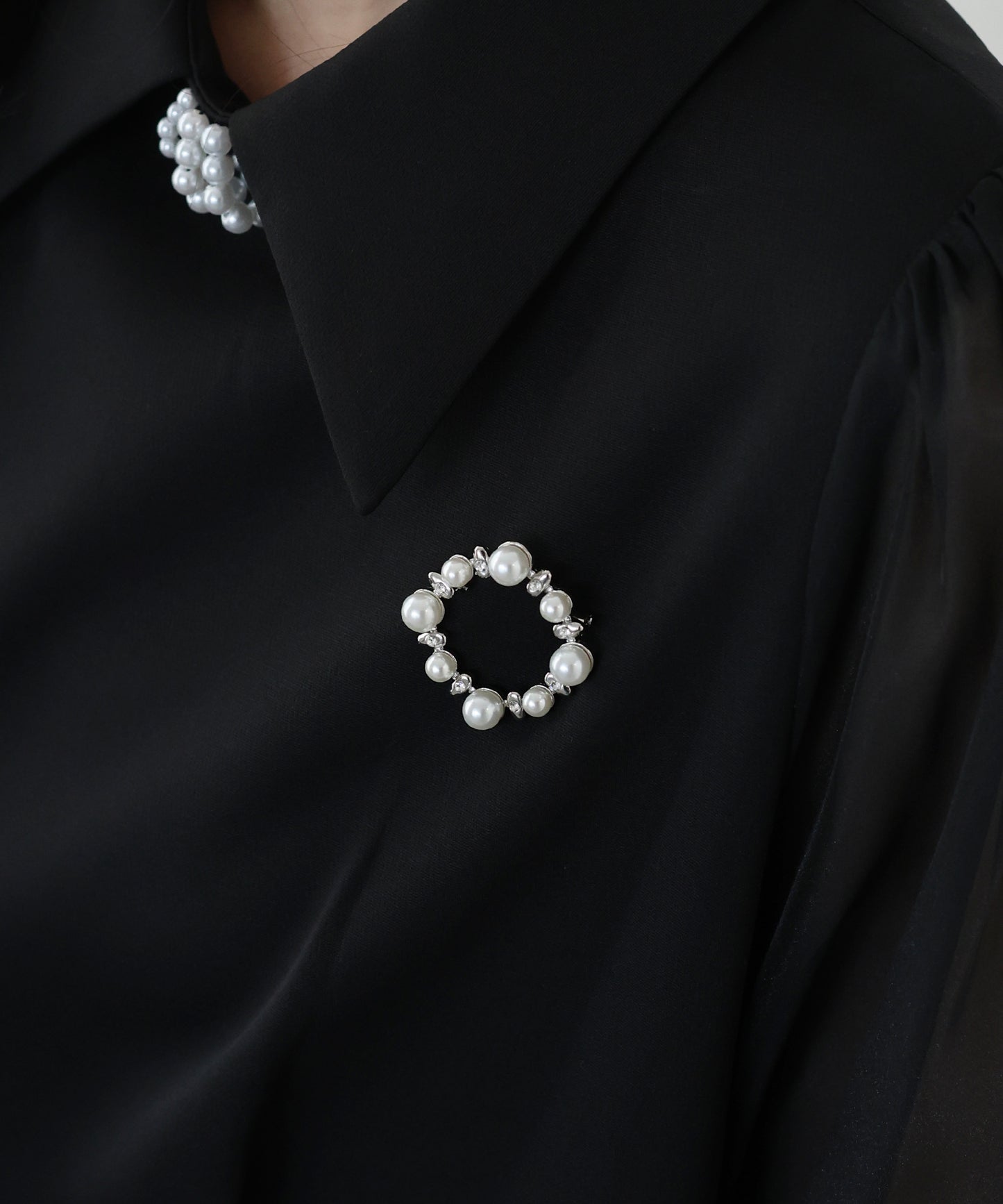 ビジュパールサークルブローチ【ネコポス】