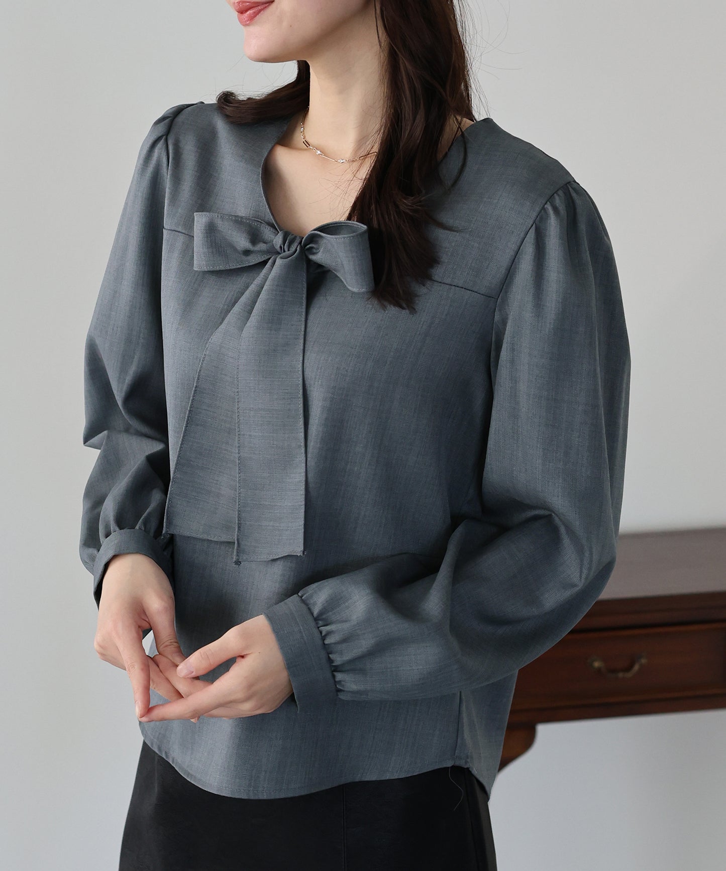 【早割5％OFF】リボンボウタイブラウス【ネコポス】