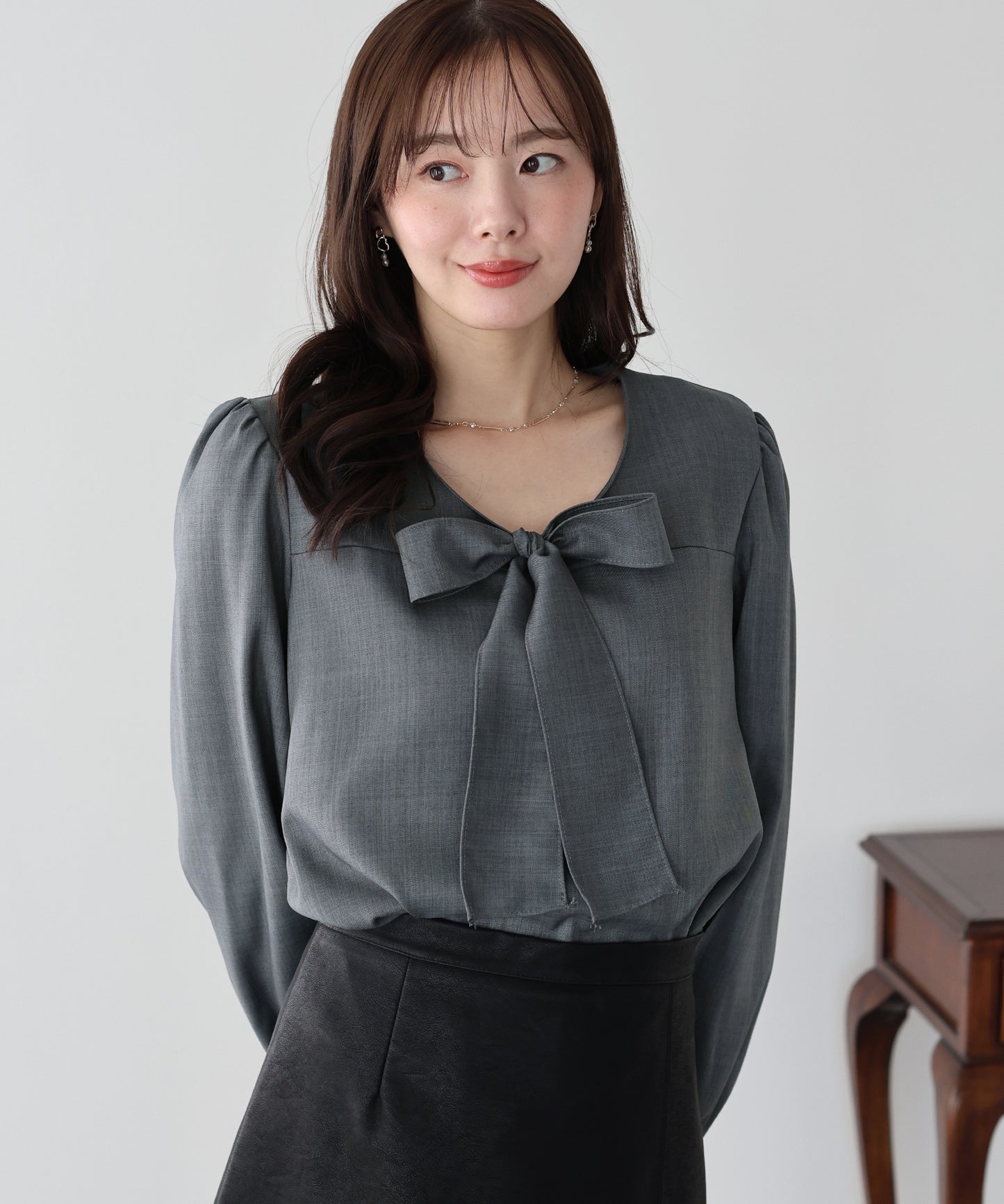 リボンボウタイブラウス【ネコポス】