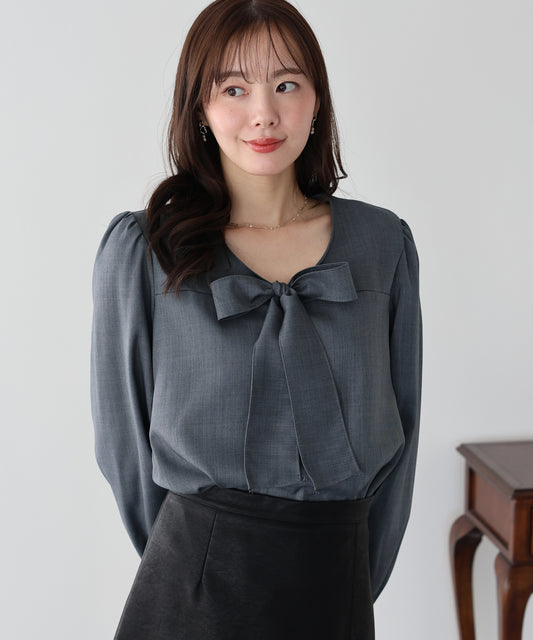 【早割5％OFF】リボンボウタイブラウス【ネコポス】