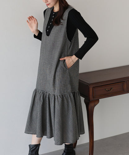 【SALE】チェックジャンパースカート