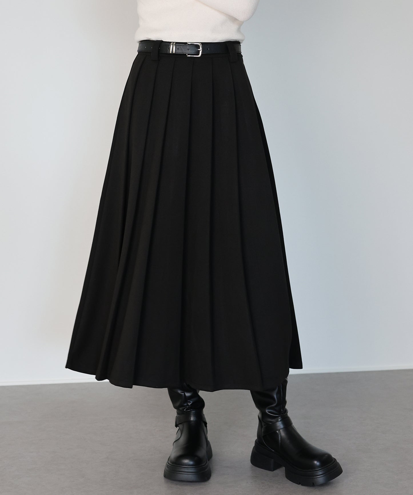 メルトンプリーツスカート