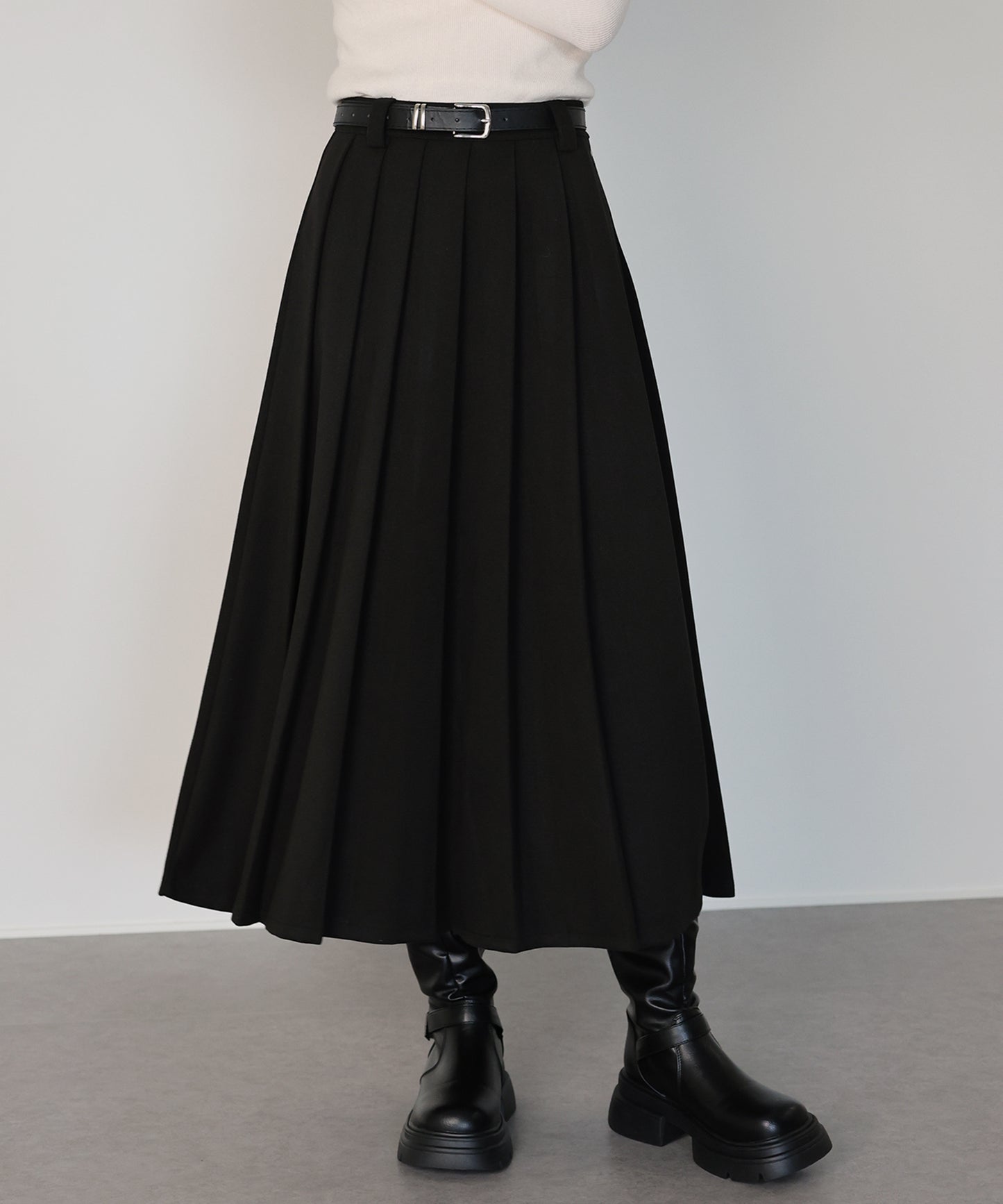 メルトンプリーツスカート