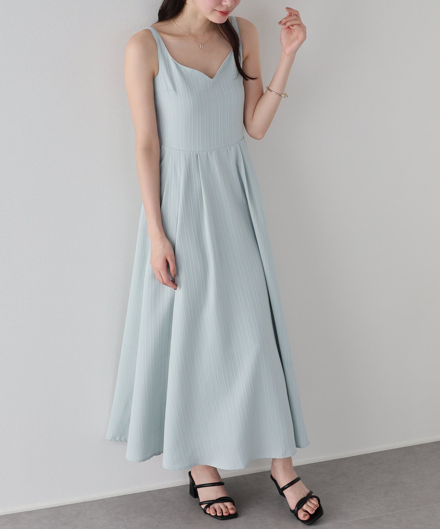 【早割5％OFF】ハートネックキャミワンピース