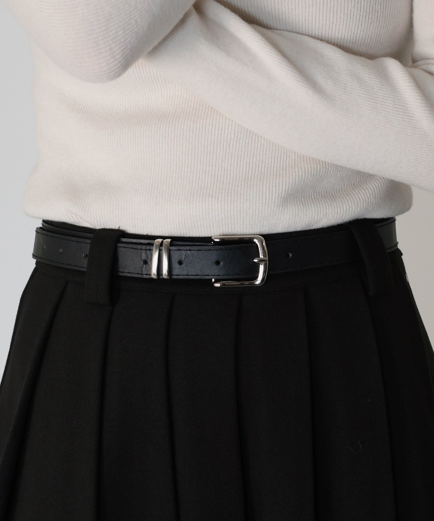 メルトンプリーツスカート