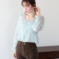 長袖ドットシャーリングブラウス【メール便】