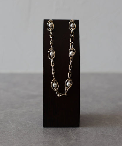 パールシェルモチーフネックレス / ニッケルフリー[ J by blue ]【ネコポス】