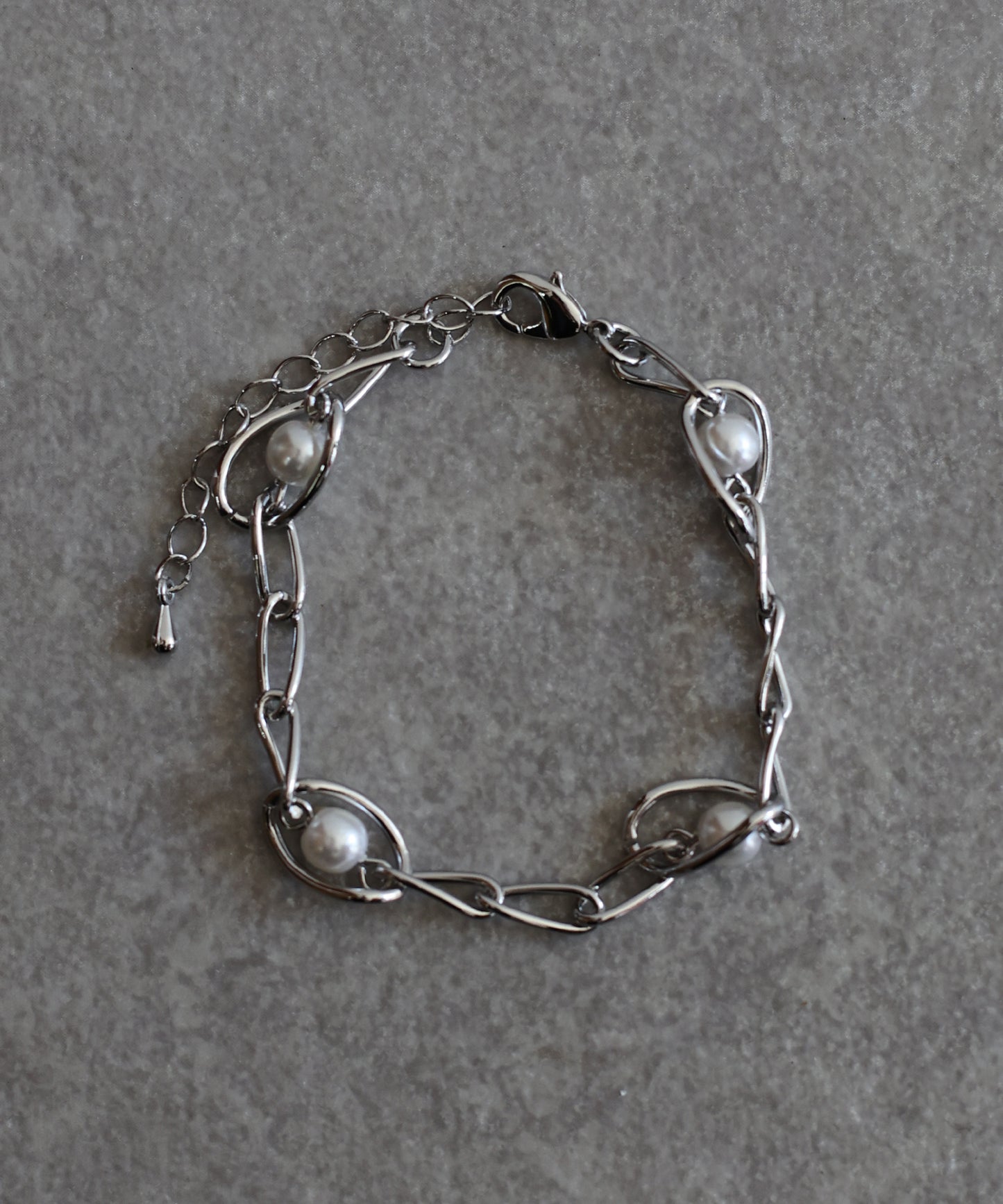 パールシェルモチーフブレスレット / ニッケルフリー[ J by blue ]【ネコポス】