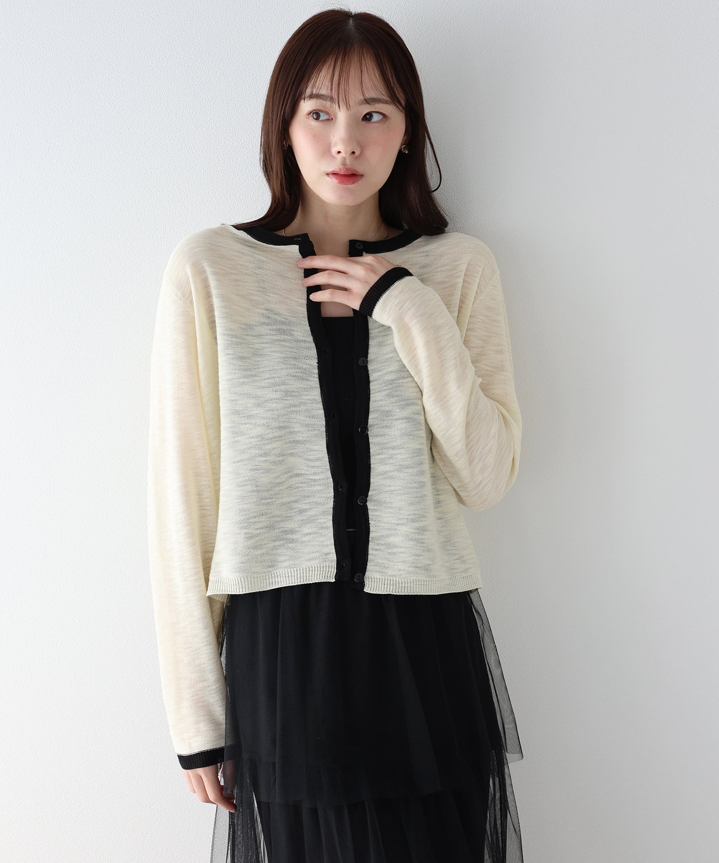 シアーニットカーディガン【ネコポス】