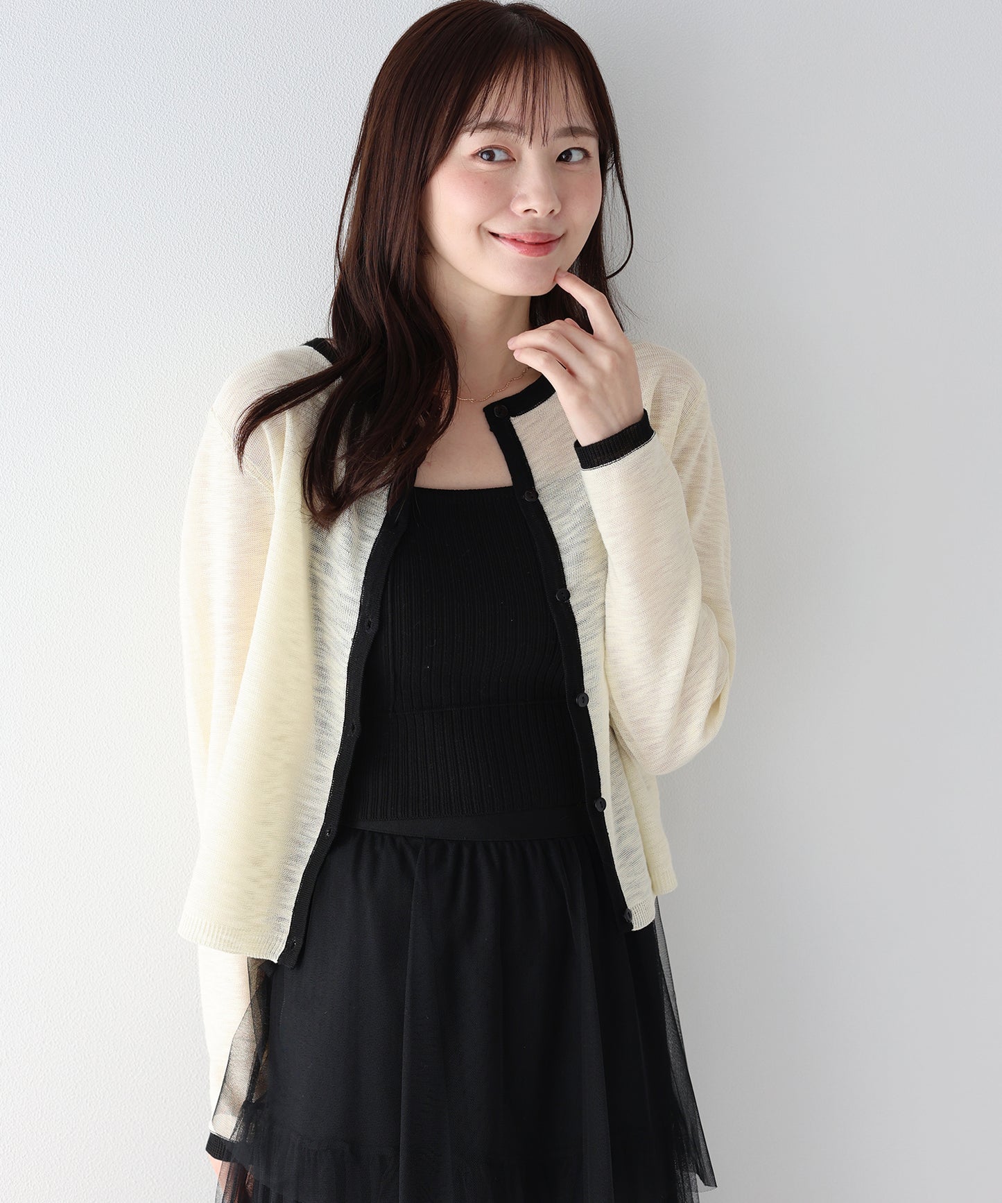 シアーニットカーディガン【ネコポス】