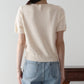 スカラップパフスリーブニット