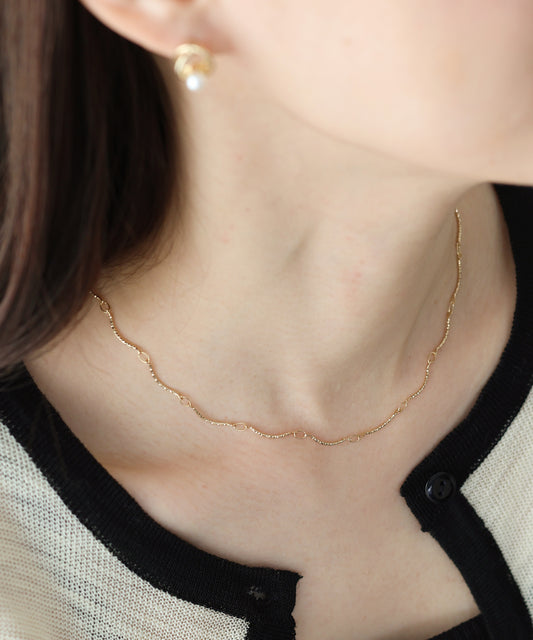 ランダムチェーンネックレス/ニッケルフリー【ネコポス】