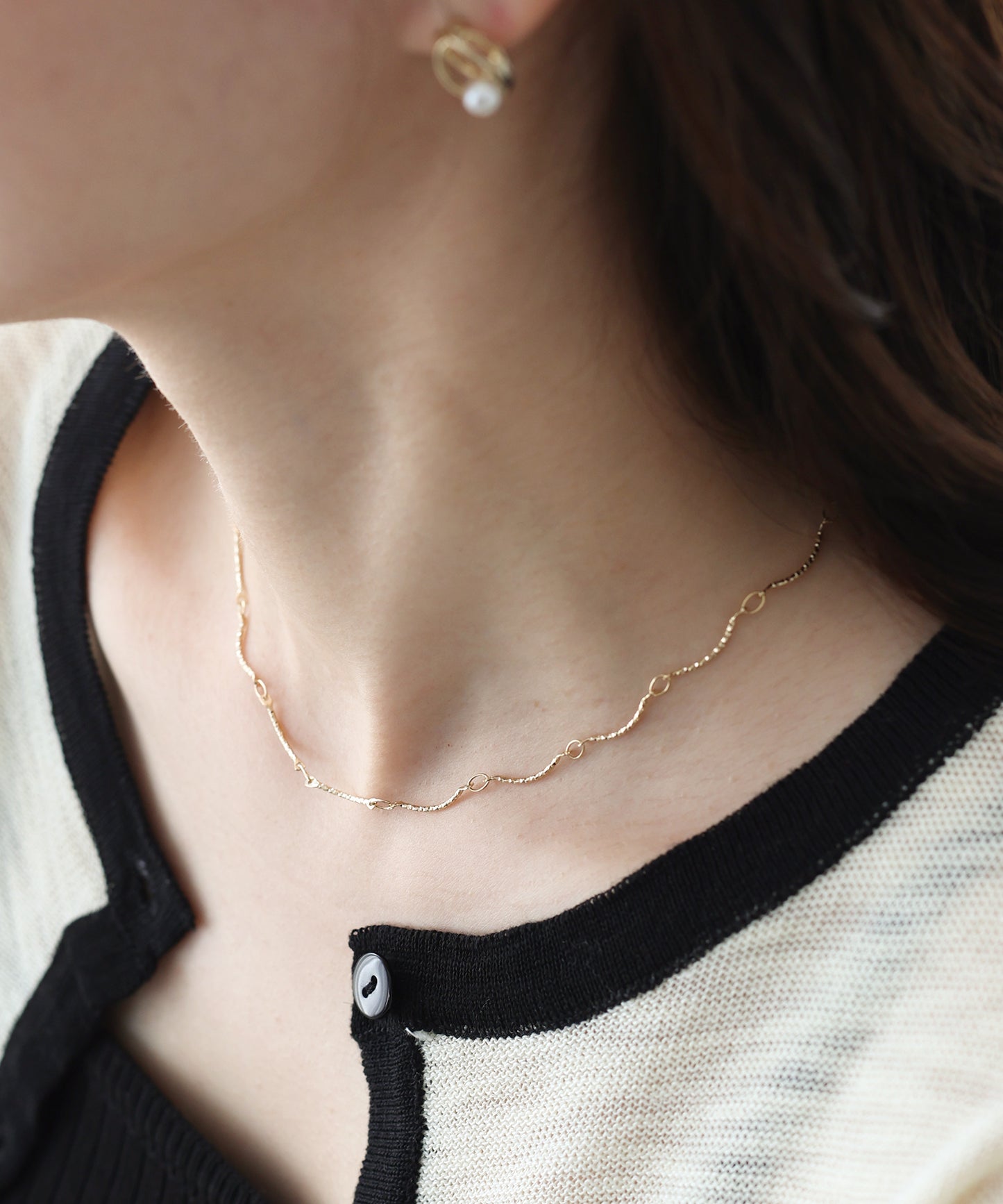 ランダムチェーンネックレス/ニッケルフリー【ネコポス】