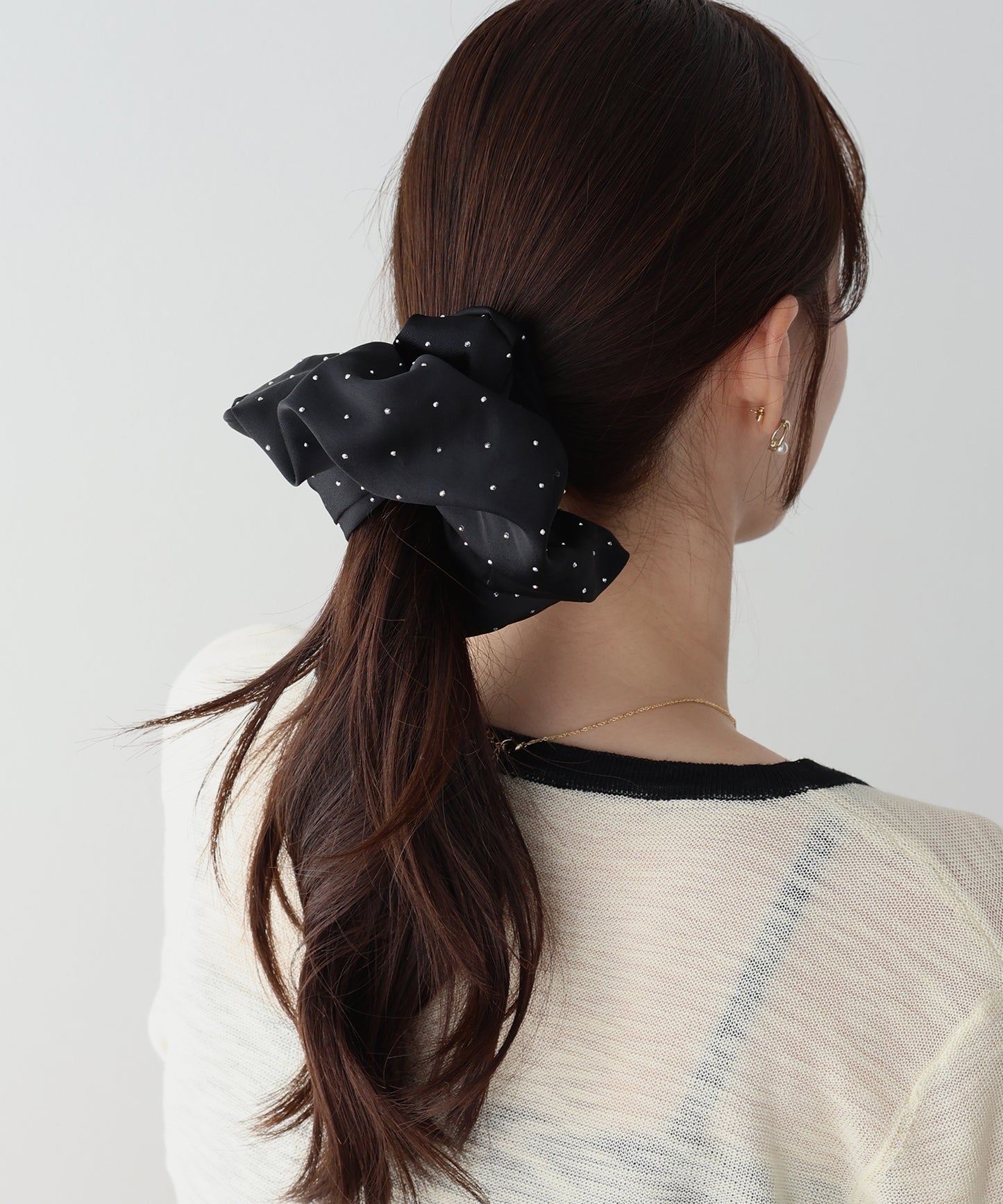 サテンスタッズシュシュ【ネコポス】