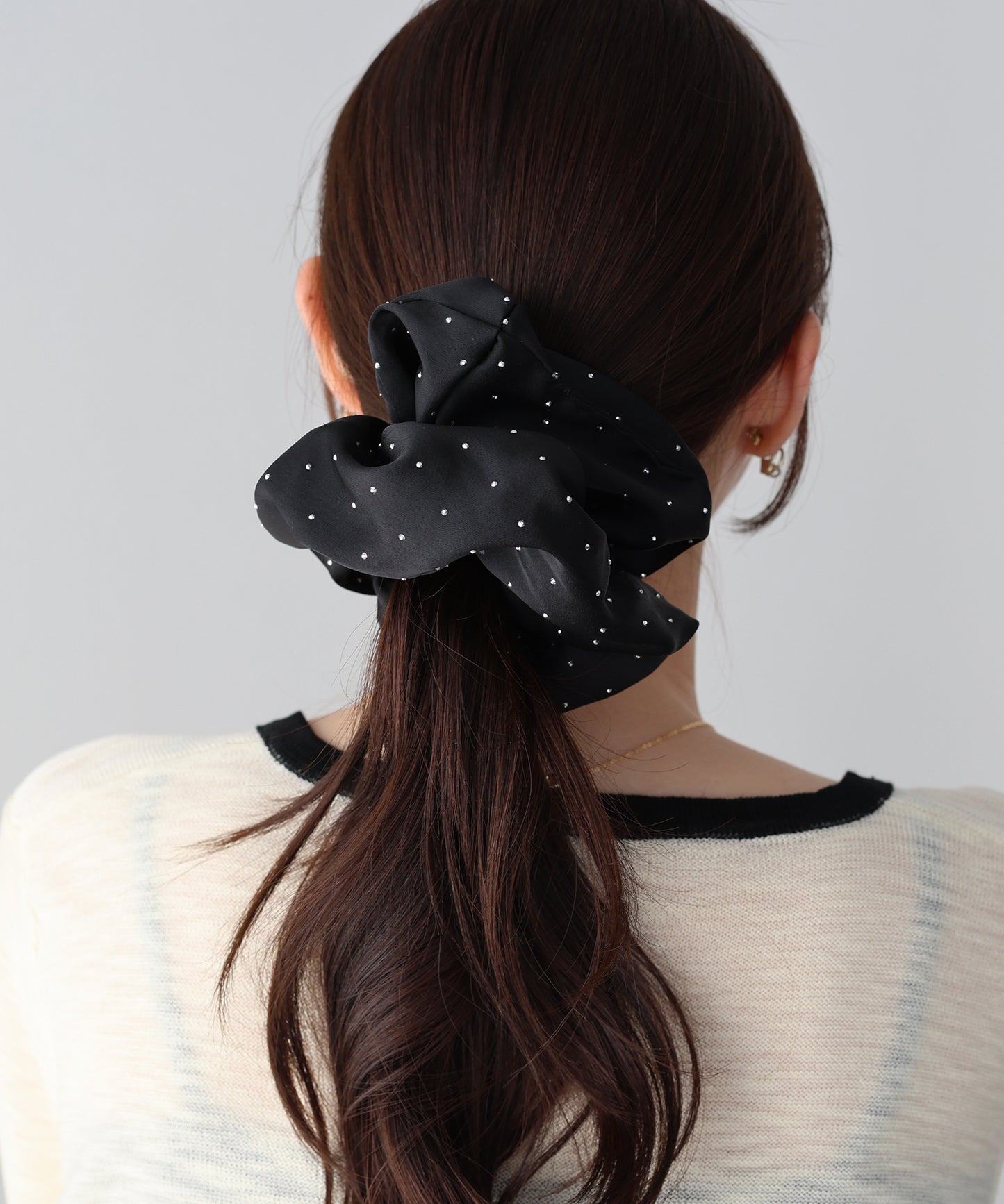 サテンスタッズシュシュ【ネコポス】