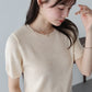 【SALE】スカラップパフスリーブニット