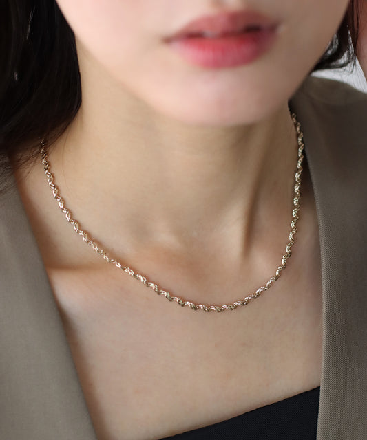 ツイストチェーンネックレス / ニッケルフリー【ネコポス】