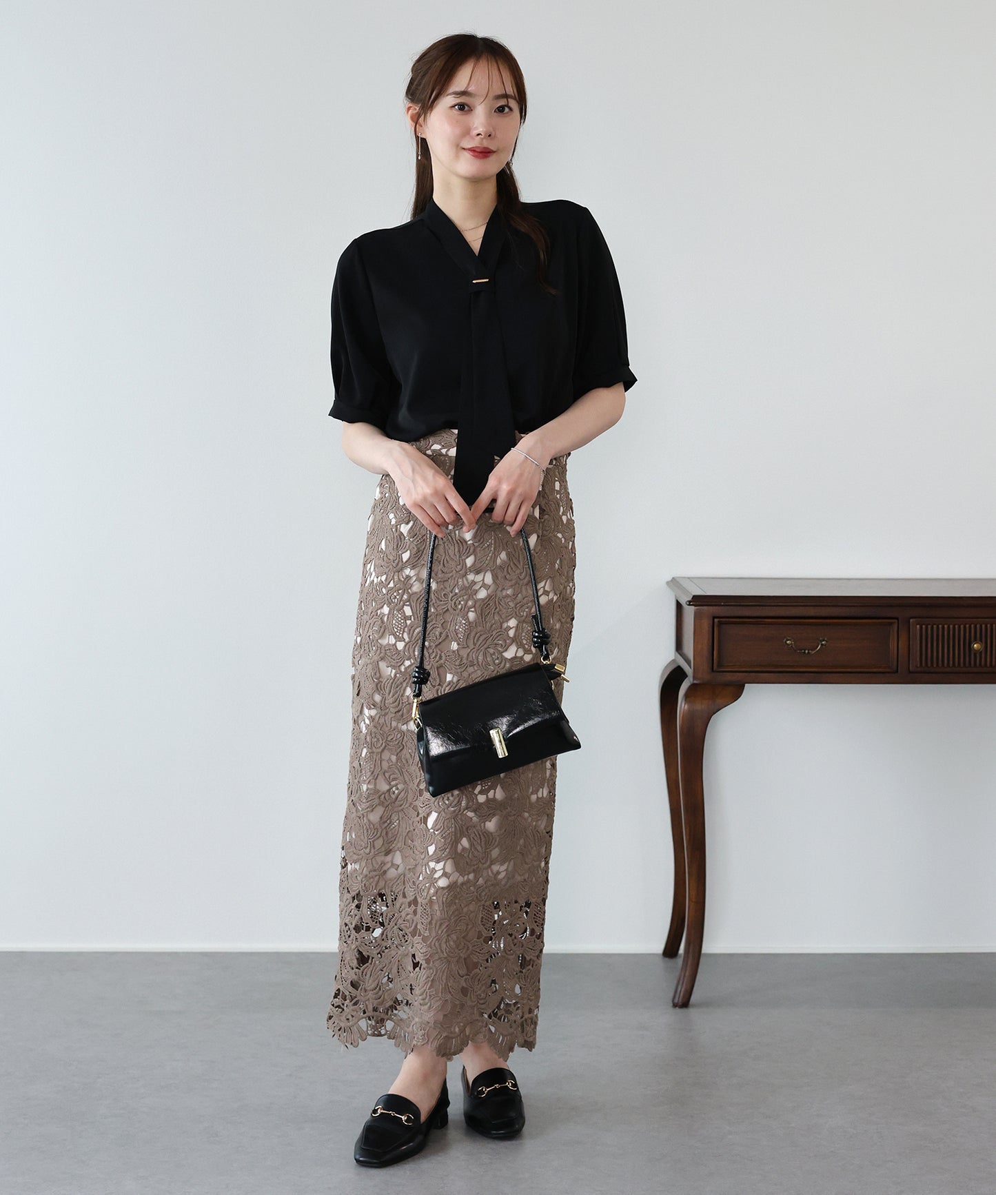 【早割5％OFF】メタルバーボウタイブラウス【メール便】