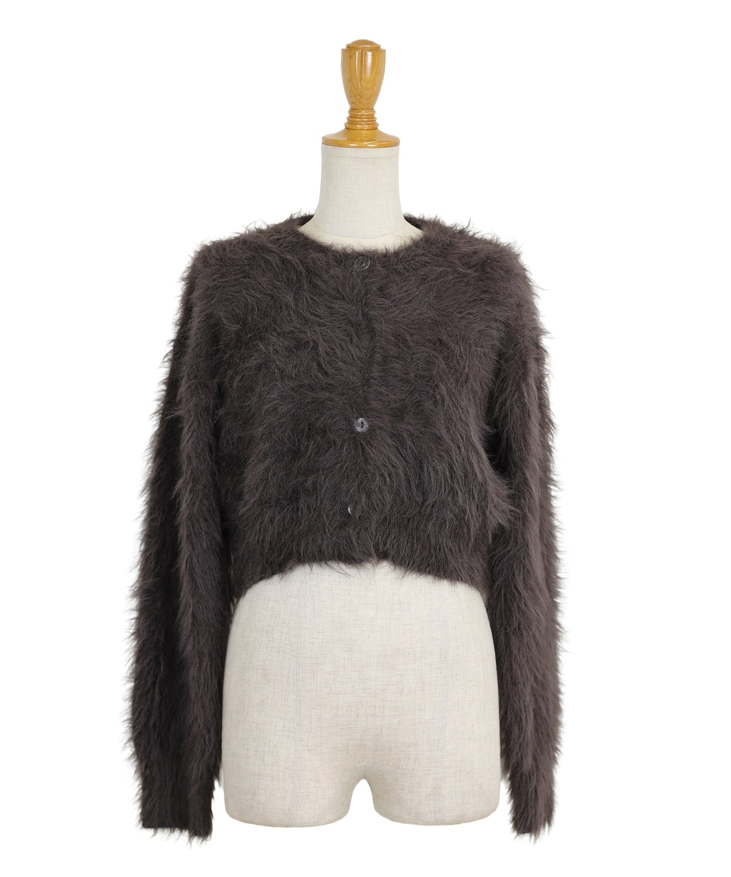 【TIME SALE】シャギーニットショートカーディガン