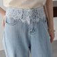 【早割5％OFF】ウエストレースデニムパンツ