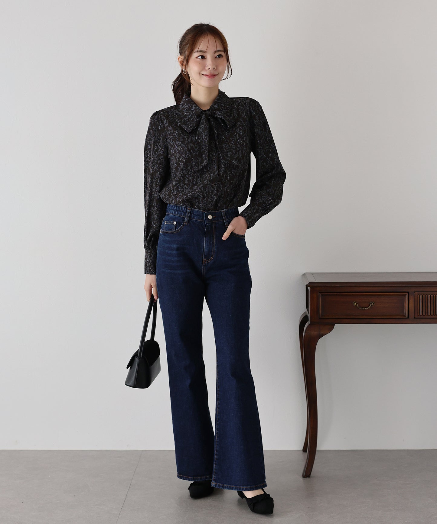 ボウタイリボンブラウス【ネコポス】