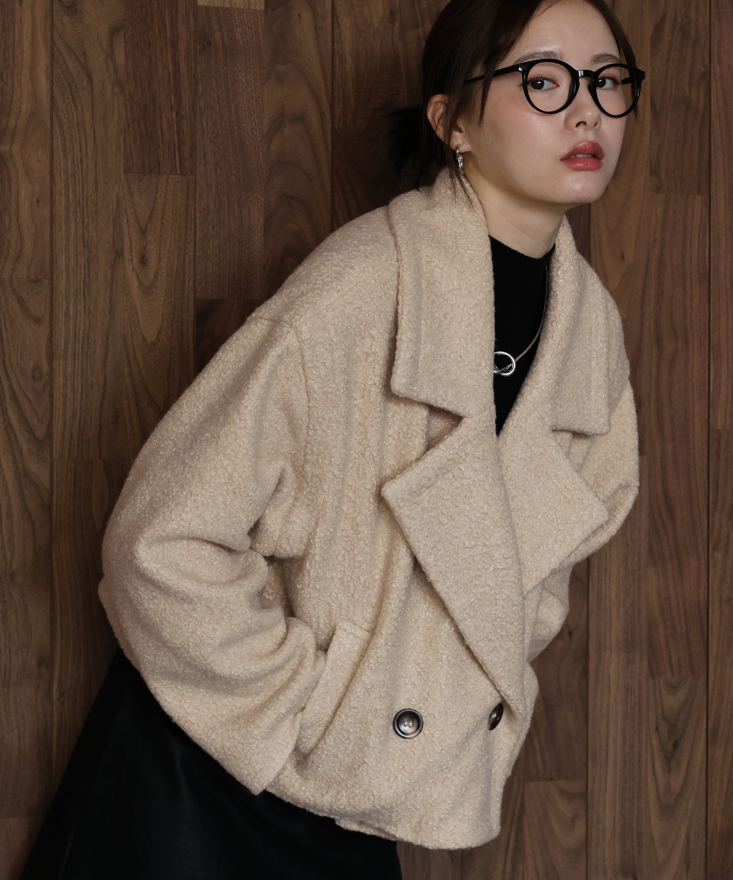 プードルボアショートコート