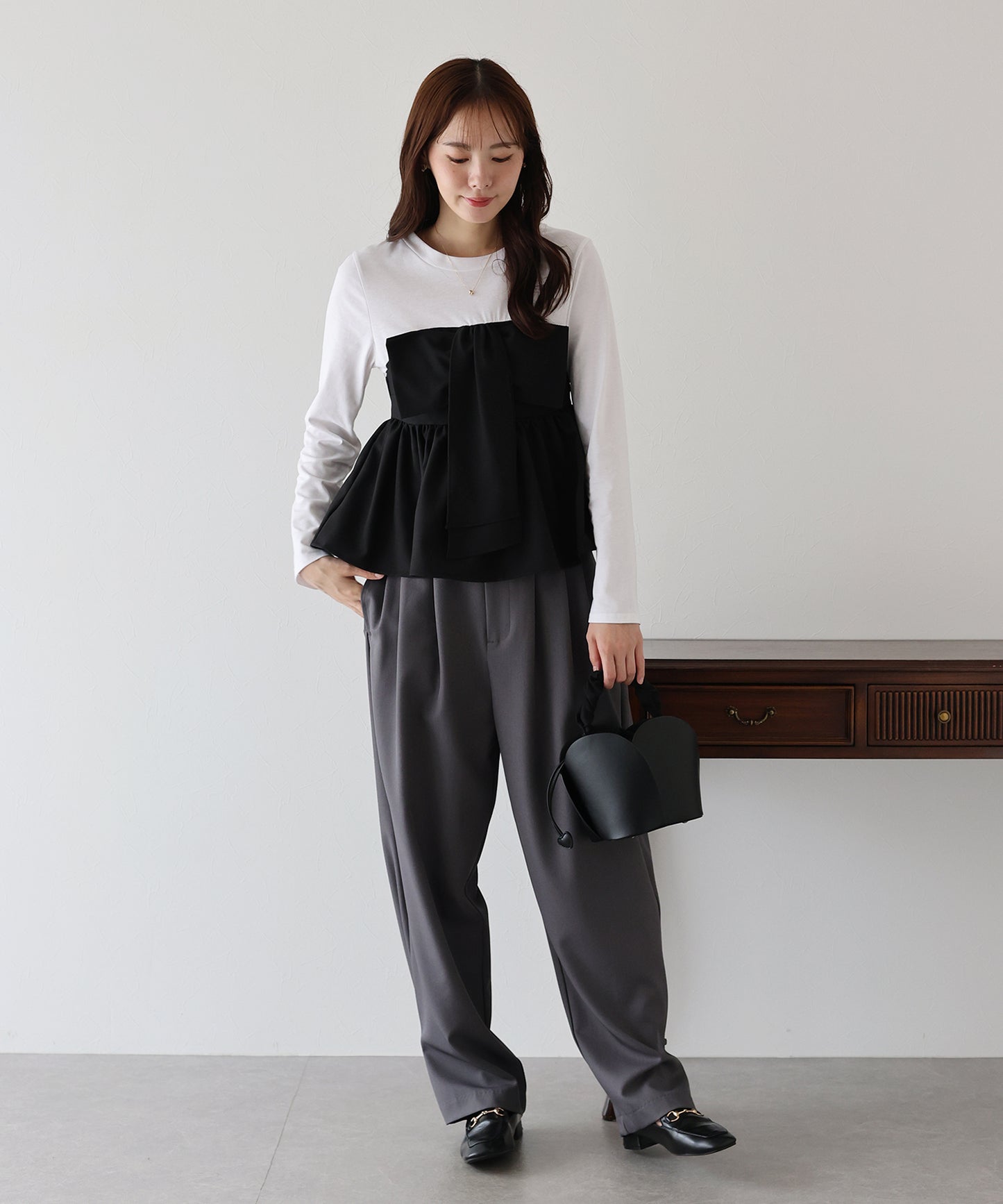【早割5％OFF】リボンビスチェドッキングＴシャツ【ネコポス】