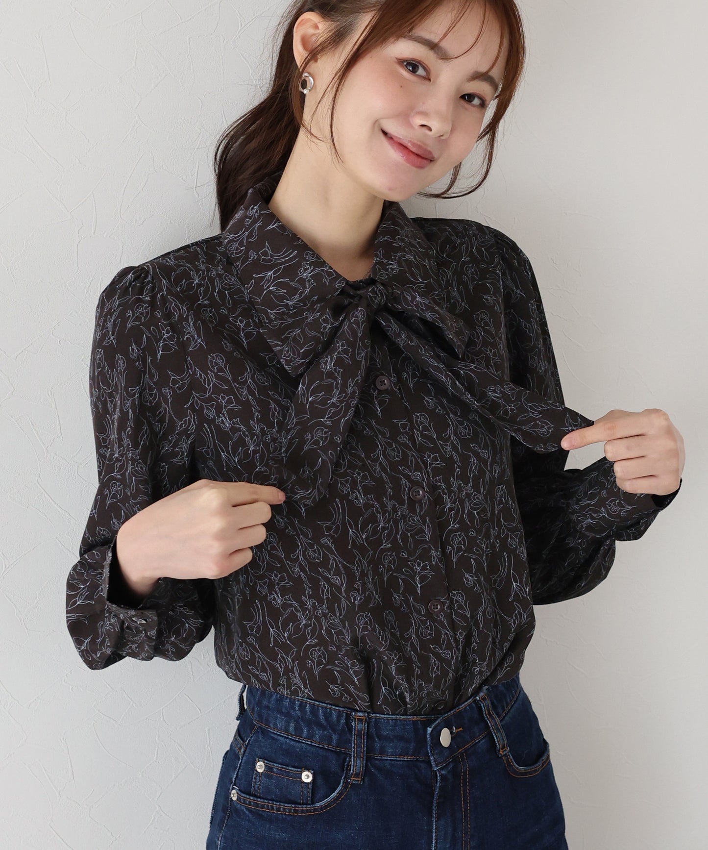 ボウタイリボンブラウス【ネコポス】