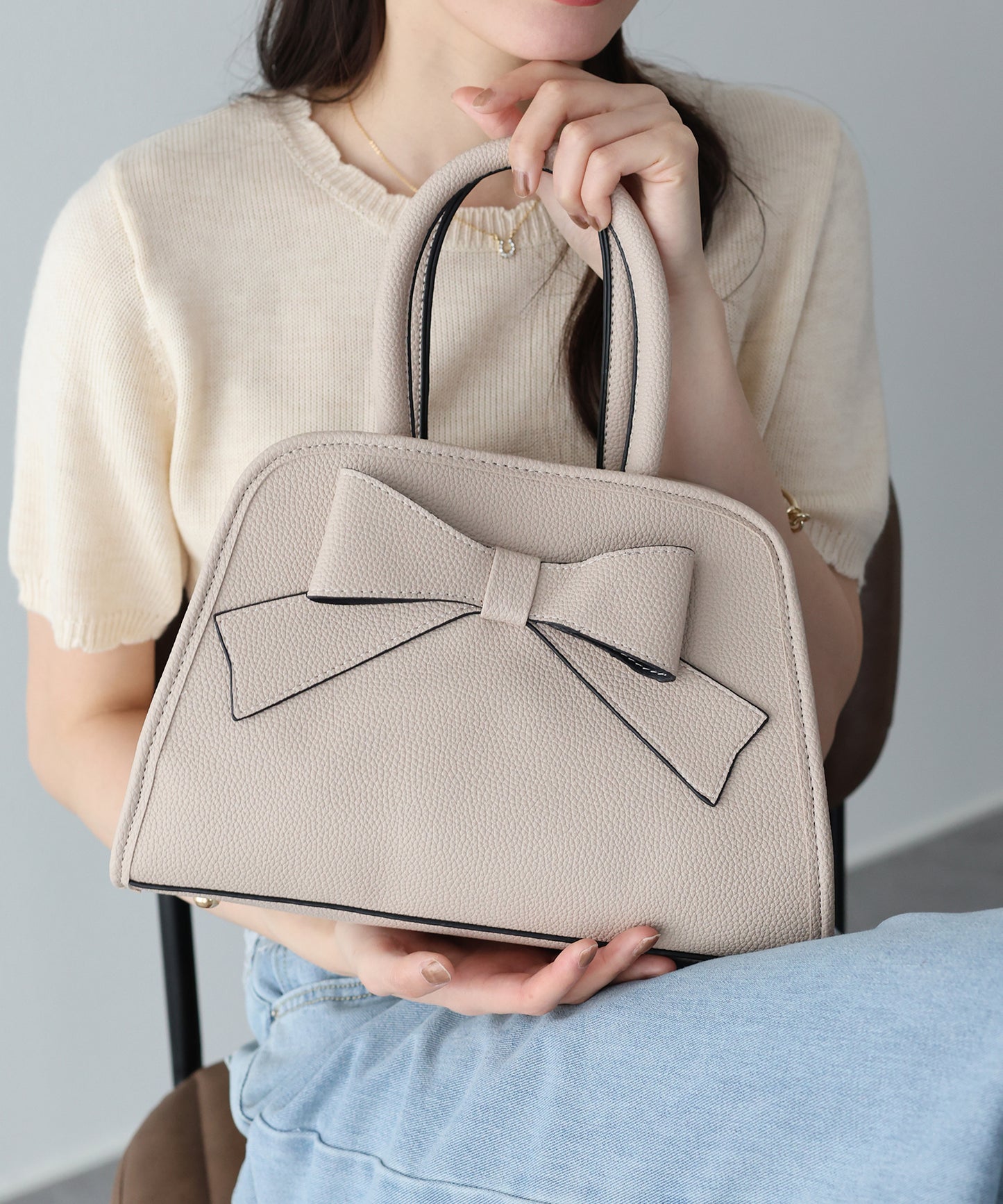 【早割5％OFF】2WAYラウンドリボンバッグ