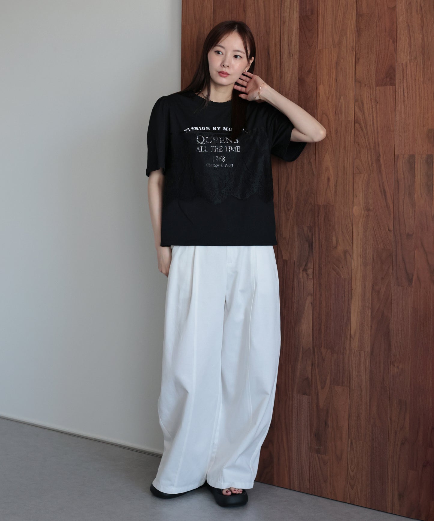 レースドッキングロゴTシャツ【メール便】