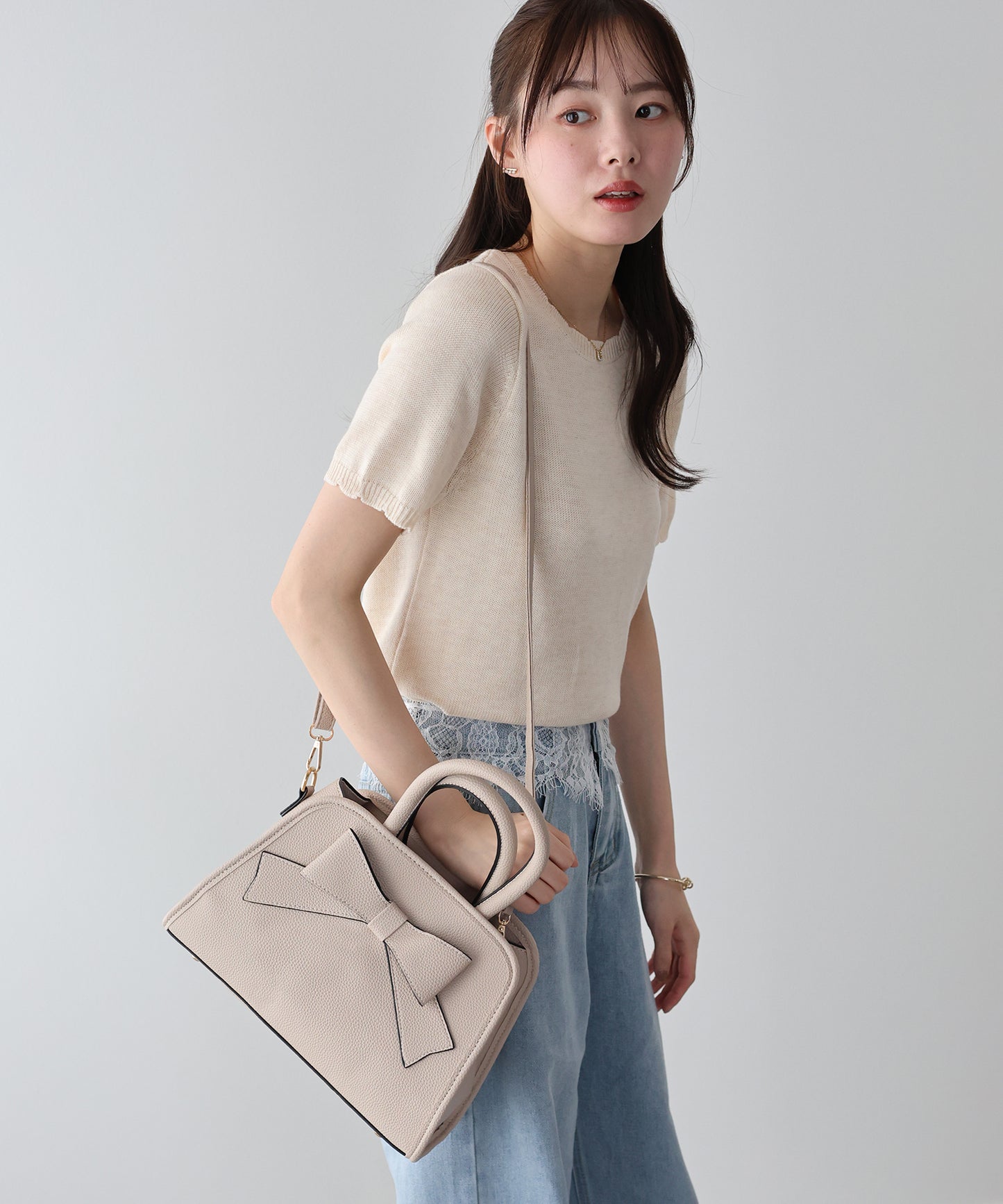 【早割5％OFF】2WAYラウンドリボンバッグ