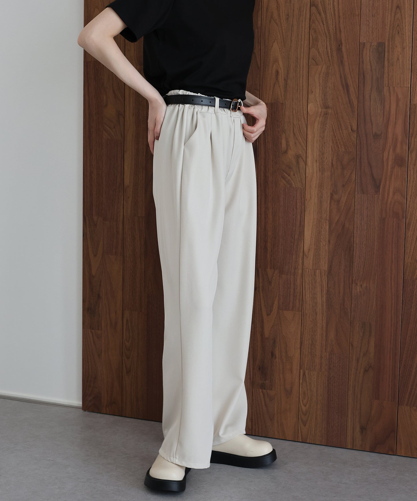 【早割5％OFF】ウエストゴムタックスラックス