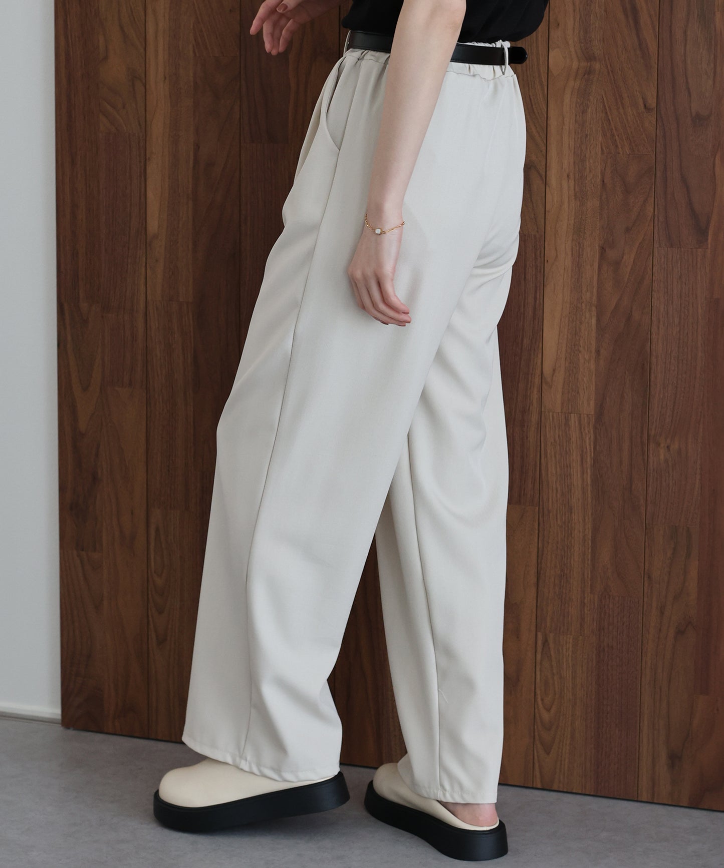 【早割5％OFF】ウエストゴムタックスラックス