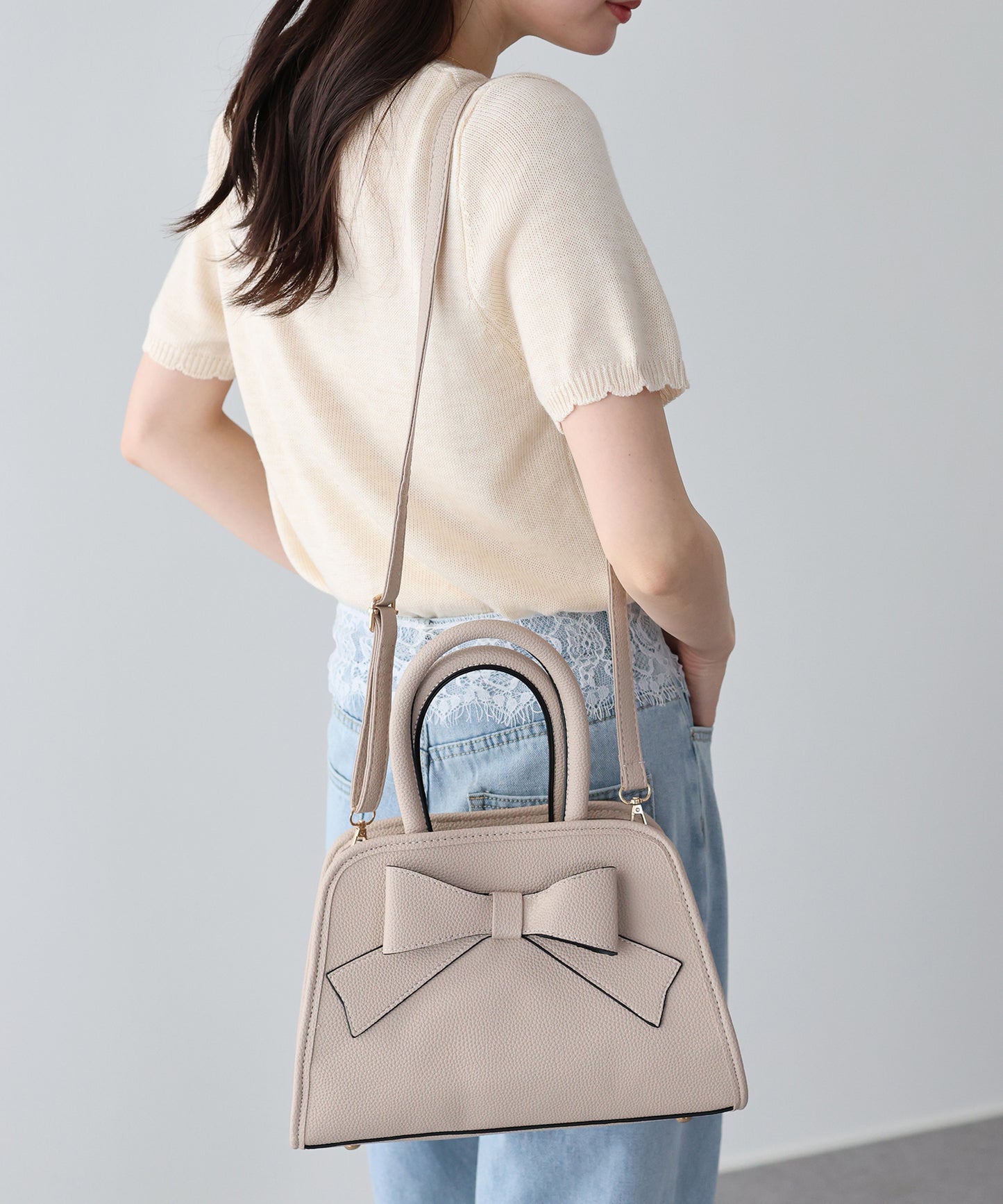 【早割5％OFF】2WAYラウンドリボンバッグ