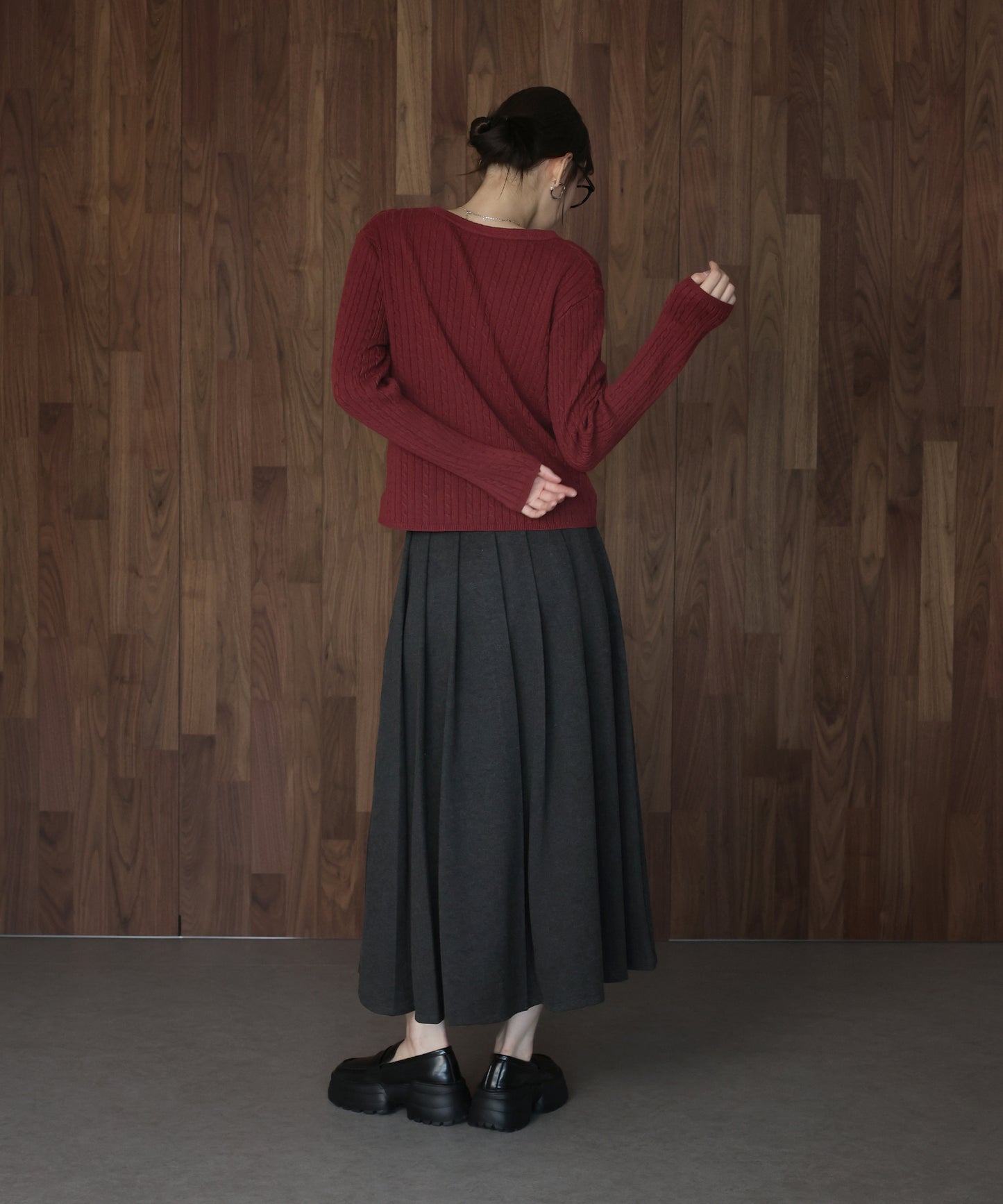 メルトンプリーツスカート