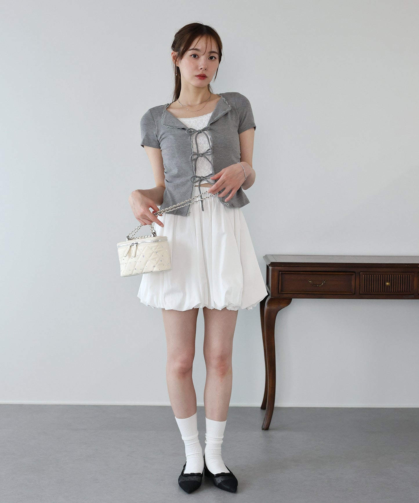【早割5％OFF】トリムレースリボンカットソー【メール便】