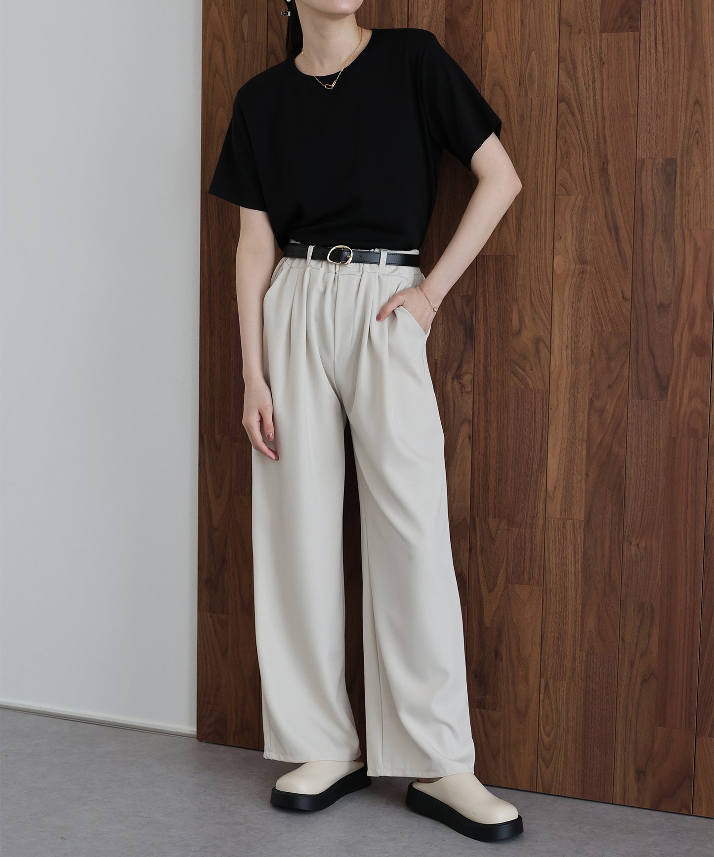 【早割5％OFF】ウエストゴムタックスラックス