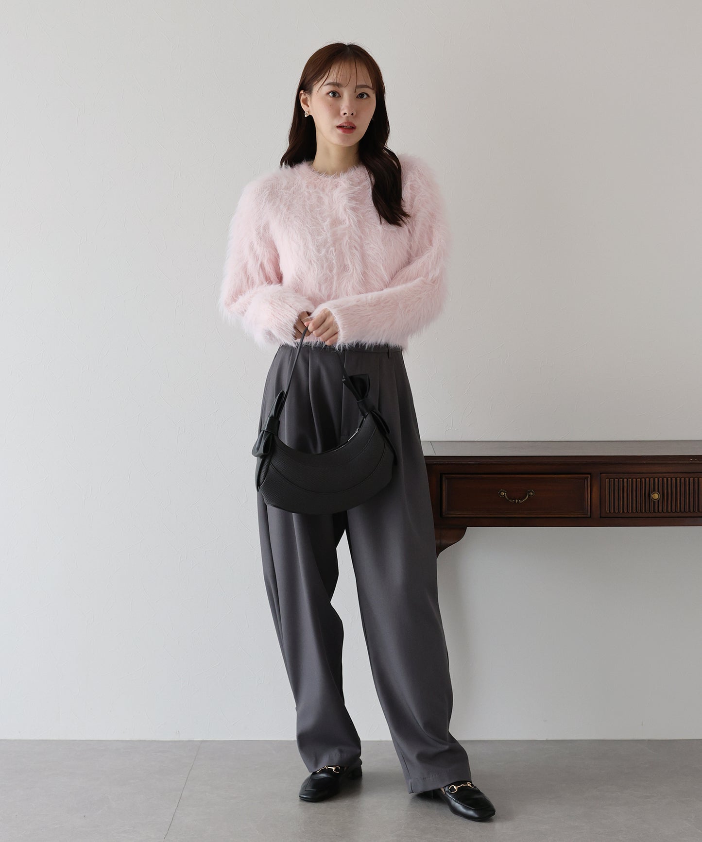 【TIME SALE】シャギーニットショートカーディガン