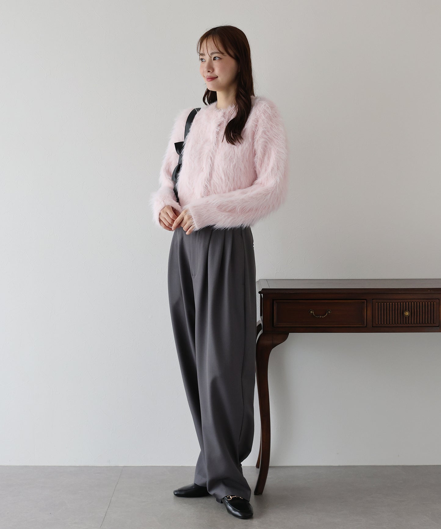 【TIME SALE】シャギーニットショートカーディガン