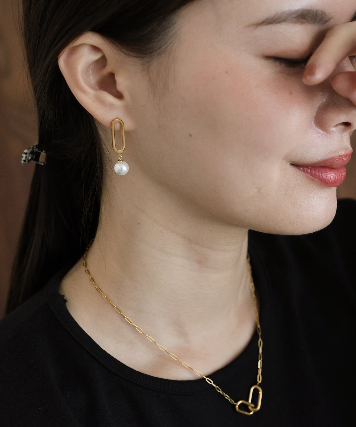 【早割5％OFF】メタルパールピアス / サージカルステンレス【ネコポス】