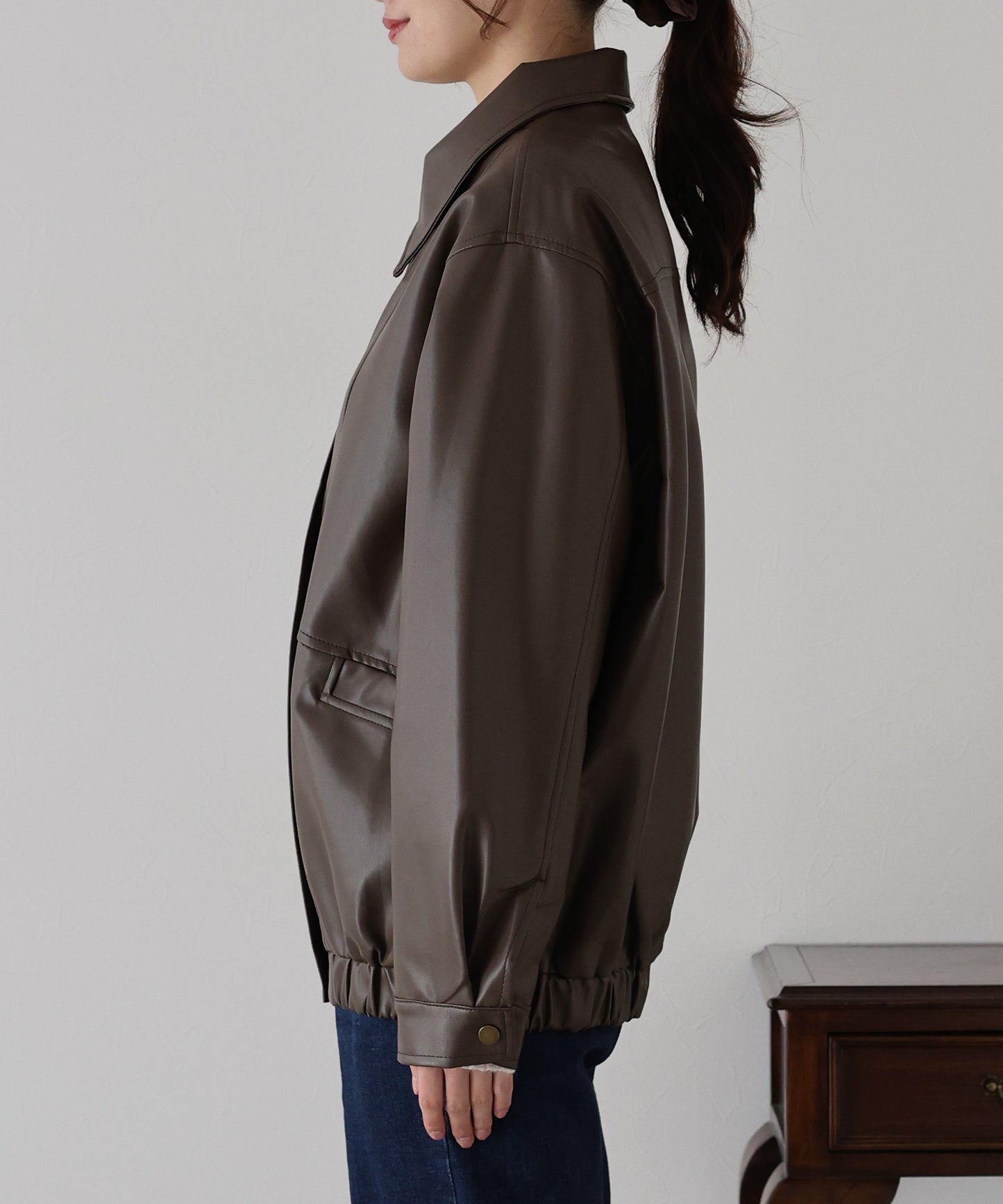 フェイクレザージャケット