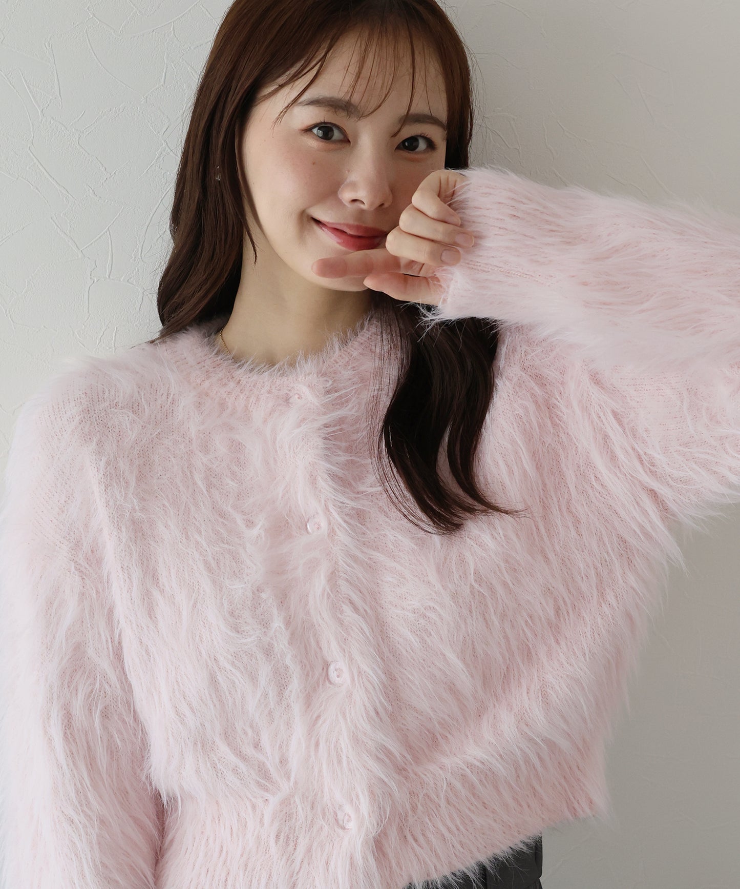 【TIME SALE】シャギーニットショートカーディガン