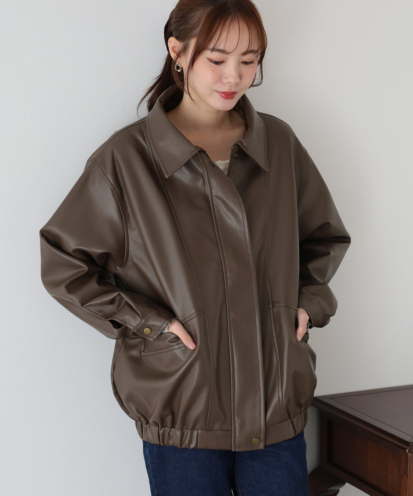 【早割5％OFF】フェイクレザージャケット